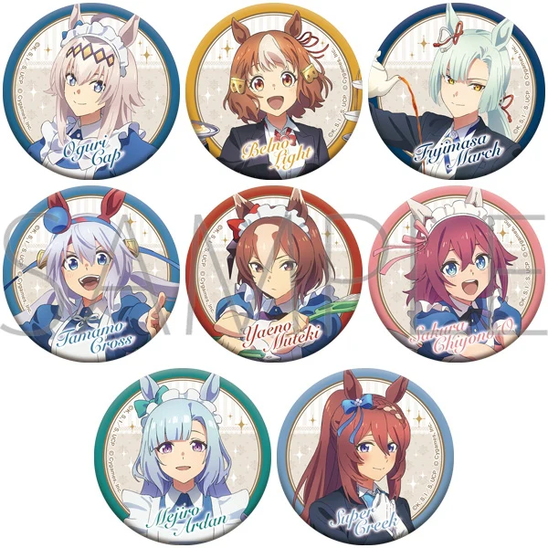 (Goods - Badge) TV Anime Umamusume: Cinderella Gray Character Badge Collection ~ Welcome to the Holy Hoof Festival! Tracen Academy Maid Cafe ~ (Blind Box -Single)